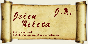 Jelen Mileta vizit kartica